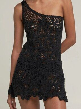 Akoia Swim Bahu Black Crochet Dress